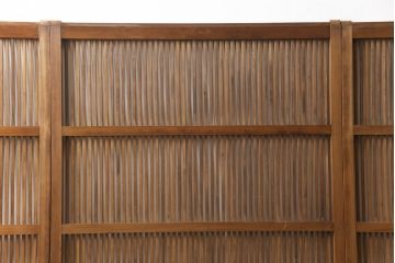 アンティーク建具　落ち着いた和の雰囲気を演出する格子戸4枚セット(引き戸、ガラス帯戸)(R-063382)
