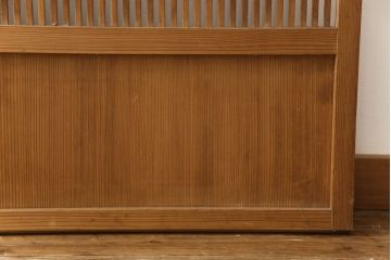 アンティーク建具　落ち着いた和の雰囲気を演出する格子戸4枚セット(引き戸、ガラス帯戸)(R-063382)