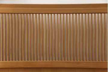 ビンテージ建具　落ち着いた和の雰囲気を演出する格子戸4枚セット(引き戸、ガラス帯戸、ヴィンテージ、建具)(R-063384)
