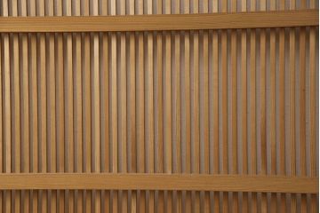 ビンテージ建具　落ち着いた和の雰囲気を演出する格子戸4枚セット(引き戸、ガラス帯戸、ヴィンテージ、建具)(R-063384)