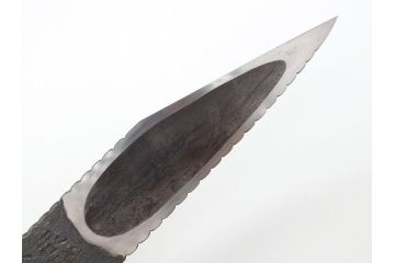 藤原良明(加藤真平)作　切り出し　武蔵國水心子　昭和戊辰年八月日　全長300mm　小刀(共箱付き、木目切り出し、短刀、ナイフ、刃物)(R-063389)
