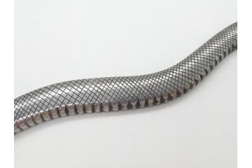 藤原良明(加藤真平)作　切り出し　蛇　武蔵國水心子　昭和辛酉年二月日　小刀(金象嵌、ヘビ、短刀、ナイフ、刃物、共箱付き)(R-063392)