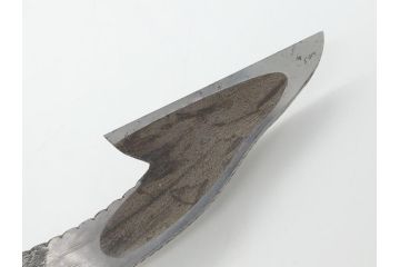 藤原良明(加藤真平)作　切り出し　蛇　武蔵國水心子　昭和辛酉年二月日　小刀(金象嵌、ヘビ、短刀、ナイフ、刃物、共箱付き)(R-063392)