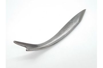藤原良明(加藤真平)作　切り出し　鮎　昭和庚申年十月日　全長240mm　小刀(共箱付き、短刀、ナイフ、刃物)(R-063394)