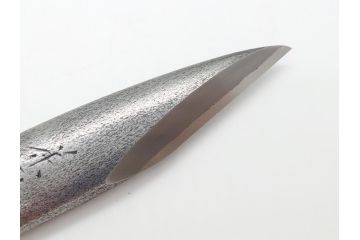 藤原良明(加藤真平)作　切り出し　鮎　昭和庚申年十月日　全長240mm　小刀(共箱付き、短刀、ナイフ、刃物)(R-063394)