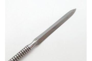 藤原良明(加藤真平)作　生反り　武蔵國水心子　昭和甲子年正月　全長338mm　小刀(槍鉋、短刀、ナイフ、刃物、共箱付き)(R-063399)