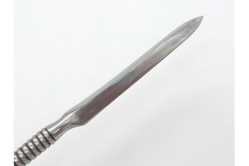 藤原良明(加藤真平)作　生反り　武蔵國水心子　昭和甲子年正月　全長338mm　小刀(槍鉋、短刀、ナイフ、刃物、共箱付き)(R-063399)