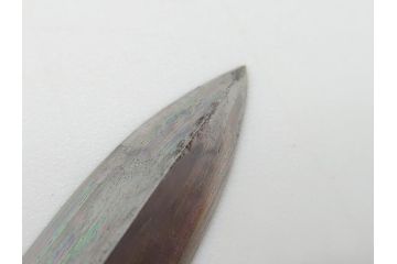 藤原良明(加藤真平)作　生反り　武蔵國水心子　昭和甲子年正月　全長338mm　小刀(槍鉋、短刀、ナイフ、刃物、共箱付き)(R-063399)