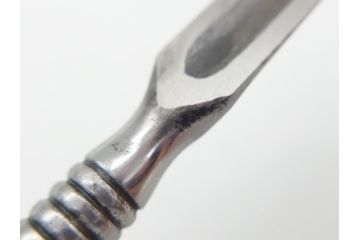 藤原良明(加藤真平)作　生反り　武蔵國水心子　昭和甲子年正月　全長338mm　小刀(槍鉋、短刀、ナイフ、刃物、共箱付き)(R-063399)