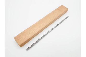 藤原良明(加藤真平)作　生反り　武蔵國水心子　昭和甲子年正月　全長338mm　小刀(槍鉋、短刀、ナイフ、刃物、共箱付き)(R-063399)