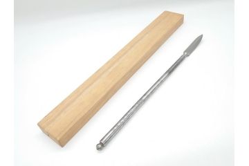 藤原良明(加藤真平)作　生反り　武蔵國水心子　昭和癸亥年十月日　全長370mm　小刀(槍鉋、短刀、ナイフ、刃物、共箱付き)(R-063400)