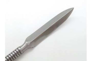 藤原良明(加藤真平)作　生反り　武蔵國水心子　昭和癸亥年十月日　全長370mm　小刀(槍鉋、短刀、ナイフ、刃物、共箱付き)(R-063400)