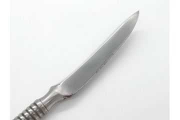 藤原良明(加藤真平)作　生反り　武蔵國水心子　昭和癸亥年十月日　全長370mm　小刀(槍鉋、短刀、ナイフ、刃物、共箱付き)(R-063400)