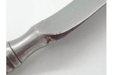 藤原良明(加藤真平)作　生反り　武蔵國水心子　昭和癸亥年十月日　全長370mm　小刀(槍鉋、短刀、ナイフ、刃物、共箱付き)(R-063400)