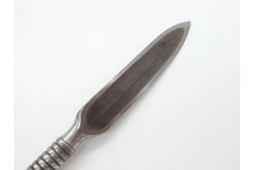 藤原良明(加藤真平)作　生反り　武蔵國水心子　昭和癸亥年十月日　全長370mm　小刀(槍鉋、短刀、ナイフ、刃物、共箱付き)(R-063400)