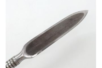 藤原良明(加藤真平)作　生反り　武蔵國水心子　昭和癸亥年十月日　全長370mm　小刀(槍鉋、短刀、ナイフ、刃物、共箱付き)(R-063400)