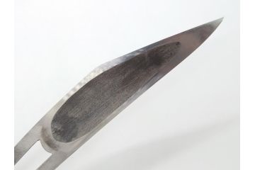 藤原良明(加藤真平)作　切り出し　鶴　鷲　武蔵國水心子　昭和壬戌年八月日　昭和辛酉年十月日　全長255mm　全長300mm　小刀2本セット(共箱付き、金象嵌、短刀、ナイフ、刃物)(R-063402)