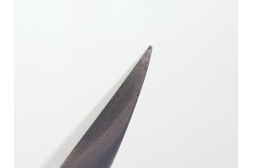 藤原良明(加藤真平)作　切り出し　鶴　鷲　武蔵國水心子　昭和壬戌年八月日　昭和辛酉年十月日　全長255mm　全長300mm　小刀2本セット(共箱付き、金象嵌、短刀、ナイフ、刃物)(R-063402)