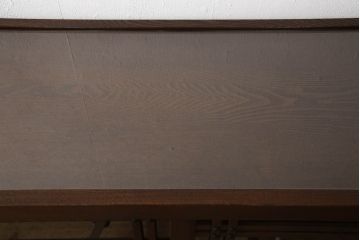 中古　国産職人手造り　タモ材　風雅　和洋どちらの空間にも馴染みやすいデザインの水屋箪笥(茶棚、茶箪笥、食器棚、キャビネット、収納棚、戸棚、引き出し)(R-063405)