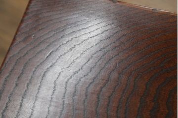 和製ビンテージ　岩谷堂箪笥　希少デザイン!!　力強い木目が目を惹く変わり型小箪笥(収納箪笥、整理箪笥、サイドチェスト、サイドボード、引き出し、ヴィンテージ)(R-063408)