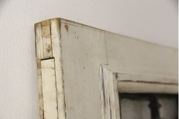 アンティーク建具　フランスアンティーク　特大サイズ　おしゃれなアクセントになるロートアイアンフェンス付きドア1枚(扉、木製ドア、玄関ドア、建具)(R-063412)