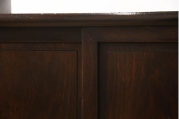 和製ビンテージ　松本民芸家具　M.C型　角手が目を引く和モダンの茶棚(茶タンス、茶箪笥、飾り棚、サイドボード、引き出し、収納棚、キャビネット、ヴィンテージ)(R-063426)