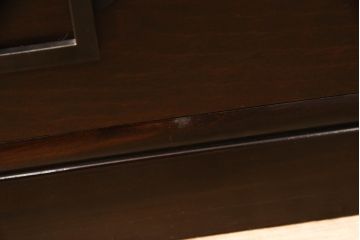 和製ビンテージ　松本民芸家具　M.C型　角手が目を引く和モダンの茶棚(茶タンス、茶箪笥、飾り棚、サイドボード、引き出し、収納棚、キャビネット、ヴィンテージ)(R-063426)
