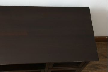 ヴィンテージ　松本民芸家具　絶版品!直線的なデザインが美しい戸棚(収納棚、サイドボード、ビンテージ)(R-063427)