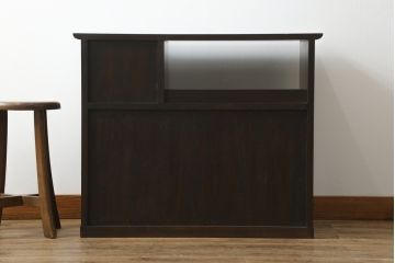 ヴィンテージ　松本民芸家具　絶版品!直線的なデザインが美しい戸棚(収納棚、サイドボード、ビンテージ)(R-063427)
