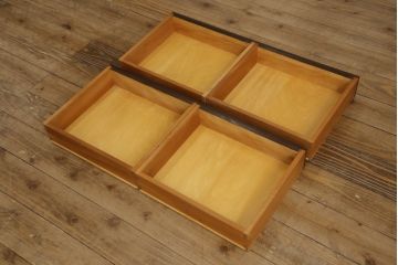 中古　美品　松本民芸家具　シックな佇まいが魅力のG-1型面取り食器棚(収納棚、カップボード)(R-063429)