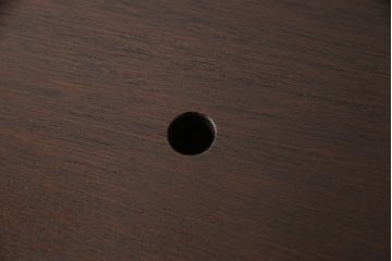 中古　星野民芸(星野民藝)　桜材　個性的なデザインが存在感を放つ八角炉(ダイニングテーブル、囲炉裏、2人掛け、4人掛け)(R-063432)