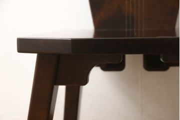 中古　廃盤モデル　星野民芸(星野民藝)　桜材　個性的なデザインが存在感を放つダイニングチェア(板座チェア、椅子、イス)(R-063433)