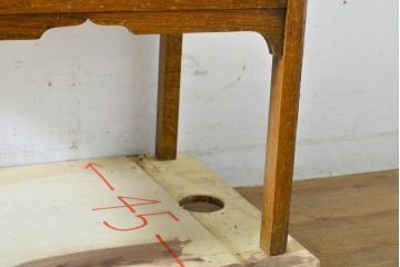 イギリスアンティーク　オーク材　引き出しの前板が可動する構造がユニークな脚付きレコードケース(ミュージックキャビネット、チェスト、引き出し、サイドチェスト)(R-063442)
