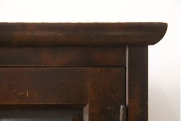 中古　リメイク家具　北海道民芸家具　上質な作りが魅力のサイドキャビネット(リビングボード、引き出し、チェスト、テレビ台)(R-063448)