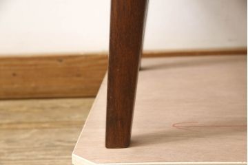 中古　美品　松本民芸家具　西洋アンティークのような雰囲気を感じさせる、丸型一面鏡のドレッサー(鏡台、ミラー)(定価約43万円)(R-063450)