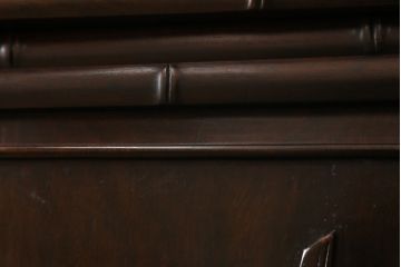 和製ビンテージ　花梨(カリン)材　扉と引き出しがリバーシブル仕様のユニークな飾り棚(戸棚、収納棚、ヴィンテージ)(R-063451)