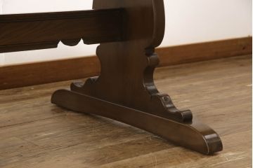 イギリスビンテージ　ERCOL(アーコール)　クラシカルな雰囲気漂うダイニングテーブル(4人掛け、6人掛け、食卓、ヴィンテージ)(R-063453)