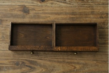 イギリスアンティーク　オーク材　ステンドグラス入りのビューローブックケース　(R-063457)