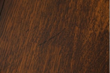 イギリスアンティーク　オーク材　脚のデザインが美しいツイストレッグバタフライテーブル　(R-063466)