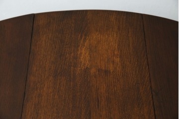 イギリスアンティーク　オーク材　脚のデザインが美しいツイストレッグバタフライテーブル　(R-063466)