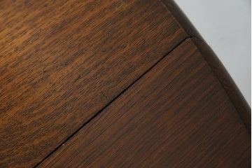 イギリスアンティーク　オーク材　脚のデザインが美しいツイストレッグバタフライテーブル　(R-063466)