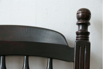 ビンテージ家具　松本民芸家具　クラシカルなダイニングづくりにぴったりの安川式スピンドルチェア(板座チェア、ダイニングチェア、椅子、ヴィンテージ)(R-063469)