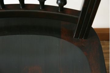 ビンテージ家具　松本民芸家具　クラシカルなダイニングづくりにぴったりの安川式スピンドルチェア(板座チェア、ダイニングチェア、椅子、ヴィンテージ)(R-063469)