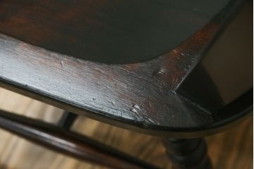 ビンテージ家具　松本民芸家具　クラシカルなダイニングづくりにぴったりの安川式スピンドルチェア(板座チェア、ダイニングチェア、椅子、ヴィンテージ)(R-063469)