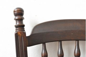 ビンテージ家具　松本民芸家具　クラシカルなダイニングづくりにぴったりの安川式スピンドルチェア2脚セット(板座チェア、ダイニングチェア、椅子、イス、ヴィンテージ)(R-063470)