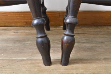 ビンテージ家具　松本民芸家具　クラシカルなダイニングづくりにぴったりの安川式スピンドルチェア2脚セット(板座チェア、ダイニングチェア、椅子、イス、ヴィンテージ)(R-063470)