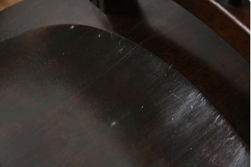 ビンテージ家具　松本民芸家具　クラシカルなダイニングづくりにぴったりの安川式スピンドルチェア2脚セット(板座チェア、ダイニングチェア、椅子、ヴィンテージ)(R-063471)