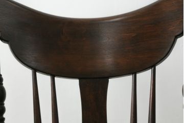 和製ビンテージ　松本民芸家具　くつろぎの時間におすすめの#39A型ロッキングチェア(ヴィンテージ、板座チェア、アームチェア、揺り椅子、イス)(定価約20万円)(R-063475)
