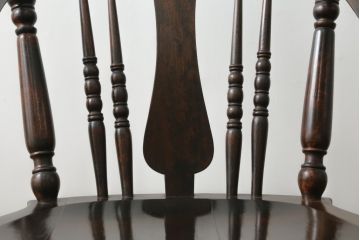 和製ビンテージ　松本民芸家具　くつろぎの時間におすすめの#39A型ロッキングチェア(ヴィンテージ、板座チェア、アームチェア、揺り椅子、イス)(定価約20万円)(R-063475)