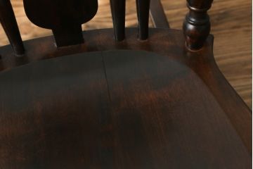 和製ビンテージ　松本民芸家具　くつろぎの時間におすすめの#39A型ロッキングチェア(ヴィンテージ、板座チェア、アームチェア、揺り椅子、イス)(定価約20万円)(R-063475)
